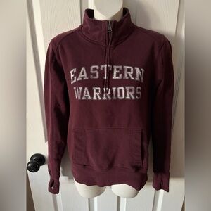 Eastern Connecticut State University 1/4 Zip Maroon Sweatshirt Women’s Size S